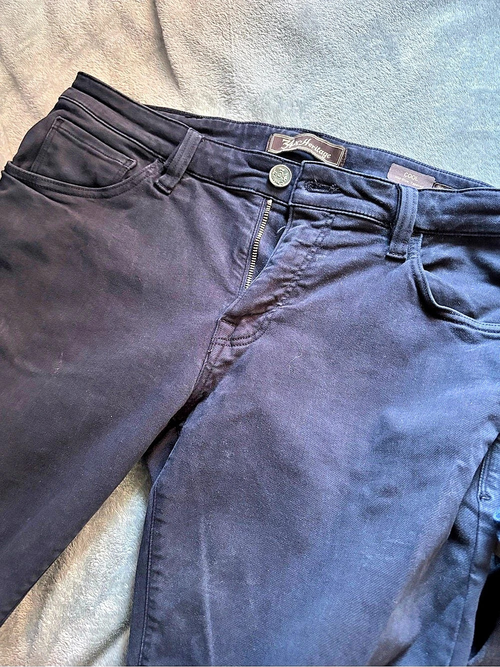 34 heritage men’s navy stretch chinos 33 waist